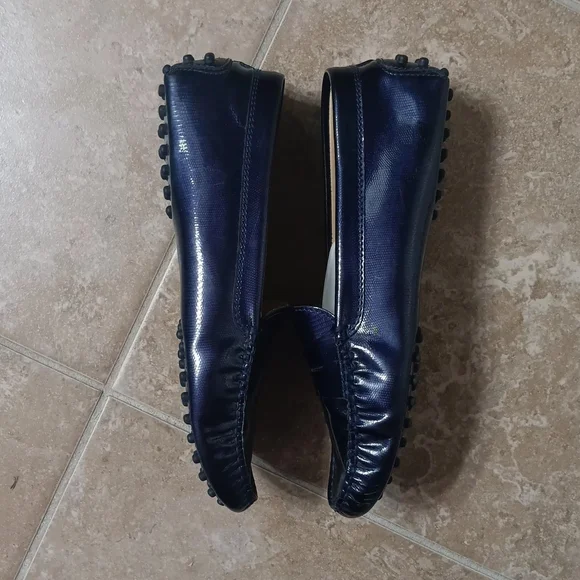 Tod’s Navy Blue Leather "Gommino" Driving Loafers Wo.37.5 (US 7.5) - Picture 3 of 10
